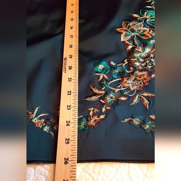 NEXT Tailored By. 🌻NWOT🌻 STUNNING Teal Embroidered SKIRT *UK Size 14 /Medium - Picture 6 of 14